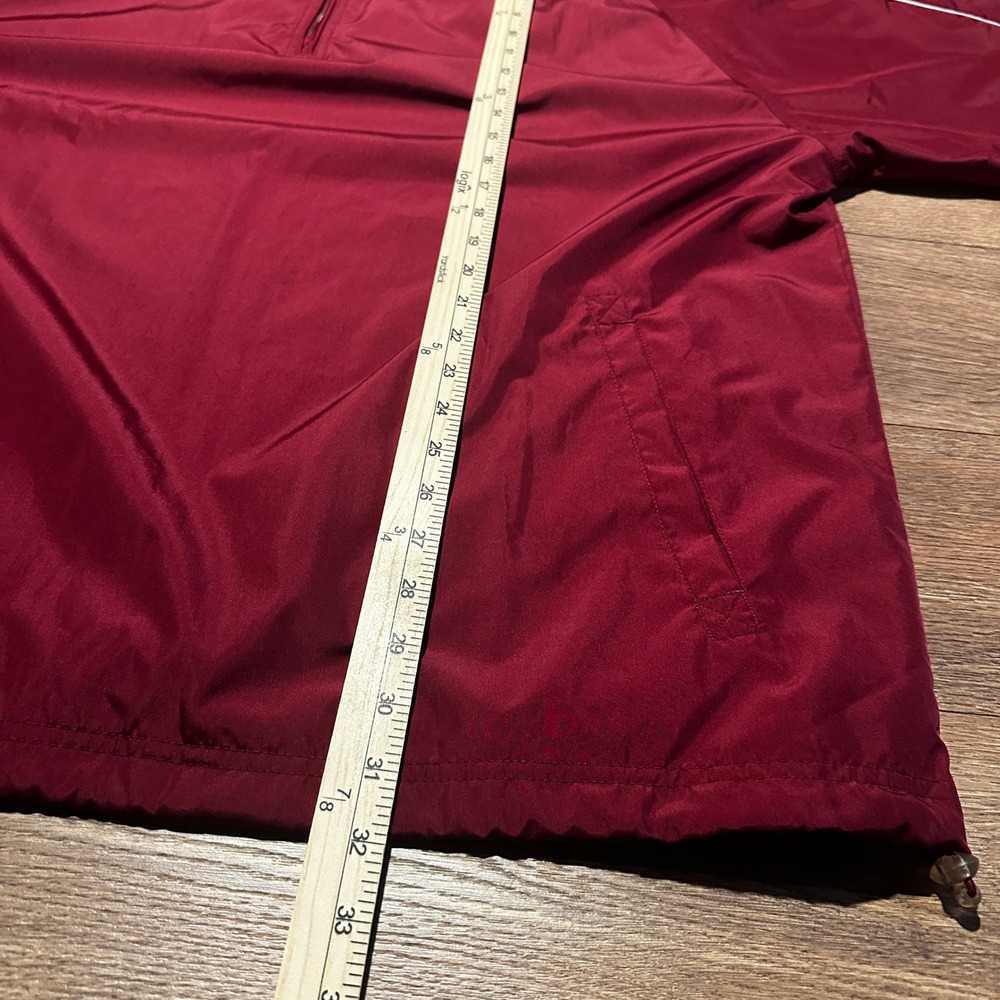 Vintage Reebok Burgundy Red Quarter Zip Windbreaker Jacket Mens XL - Picture 6 of 6
